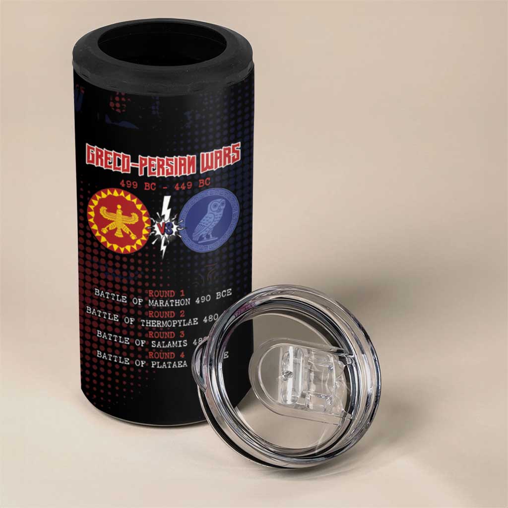 Personalized Delian League 4 in 1 Can Cooler Tumbler Greek And Persian Wars - Wonder Print Shop