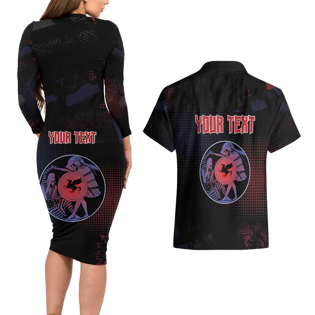 Personalized Delian League Couples Matching Long Sleeve Bodycon Dress and Hawaiian Shirt Greek And Persian Wars - Wonder Print Shop