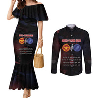 Personalized Delian League Couples Matching Mermaid Dress and Long Sleeve Button Shirt Greek And Persian Wars - Wonder Print Shop