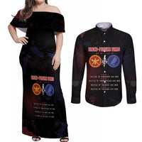 Personalized Delian League Couples Matching Off Shoulder Maxi Dress and Long Sleeve Button Shirt Greek And Persian Wars - Wonder Print Shop