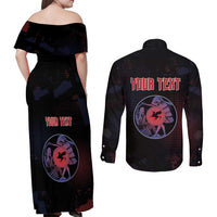 Personalized Delian League Couples Matching Off Shoulder Maxi Dress and Long Sleeve Button Shirt Greek And Persian Wars - Wonder Print Shop