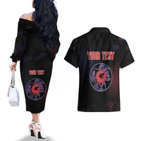 Personalized Delian League Couples Matching Off The Shoulder Long Sleeve Dress and Hawaiian Shirt Greek And Persian Wars - Wonder Print Shop