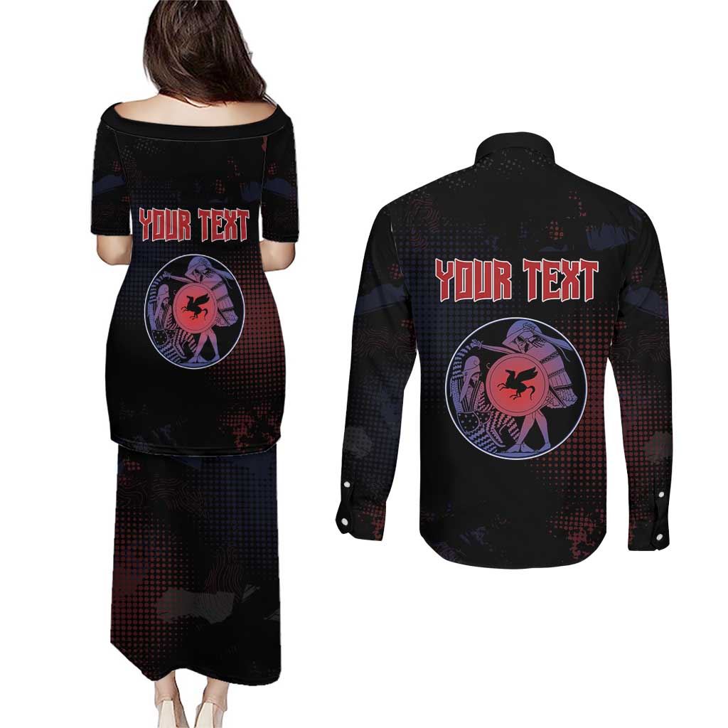 Personalized Delian League Couples Matching Puletasi and Long Sleeve Button Shirt Greek And Persian Wars - Wonder Print Shop
