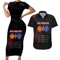Personalized Delian League Couples Matching Short Sleeve Bodycon Dress and Hawaiian Shirt Greek And Persian Wars - Wonder Print Shop