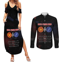 Personalized Delian League Couples Matching Summer Maxi Dress and Long Sleeve Button Shirt Greek And Persian Wars - Wonder Print Shop