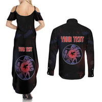 Personalized Delian League Couples Matching Summer Maxi Dress and Long Sleeve Button Shirt Greek And Persian Wars - Wonder Print Shop