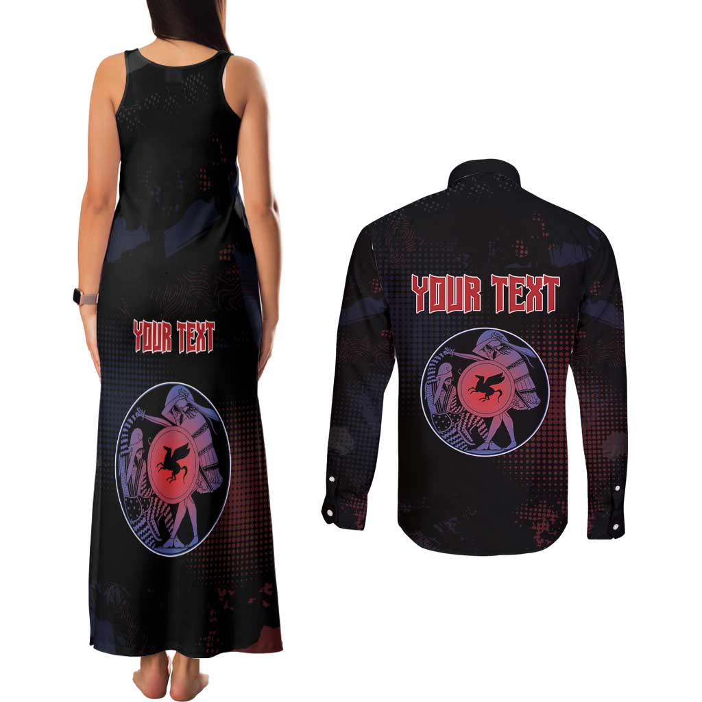 Personalized Delian League Couples Matching Tank Maxi Dress and Long Sleeve Button Shirt Greek And Persian Wars - Wonder Print Shop