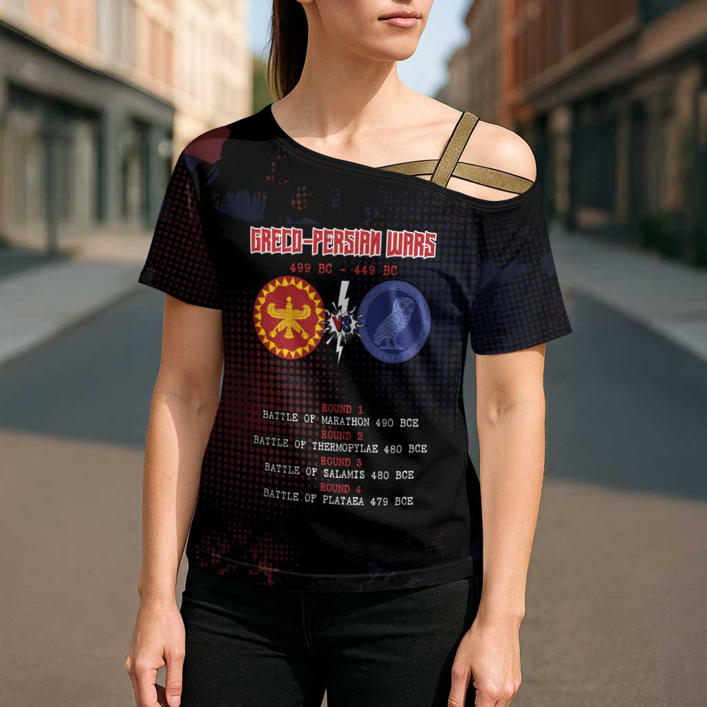 Personalized Delian League Cross Shoulder Shirt Greek And Persian Wars - Wonder Print Shop