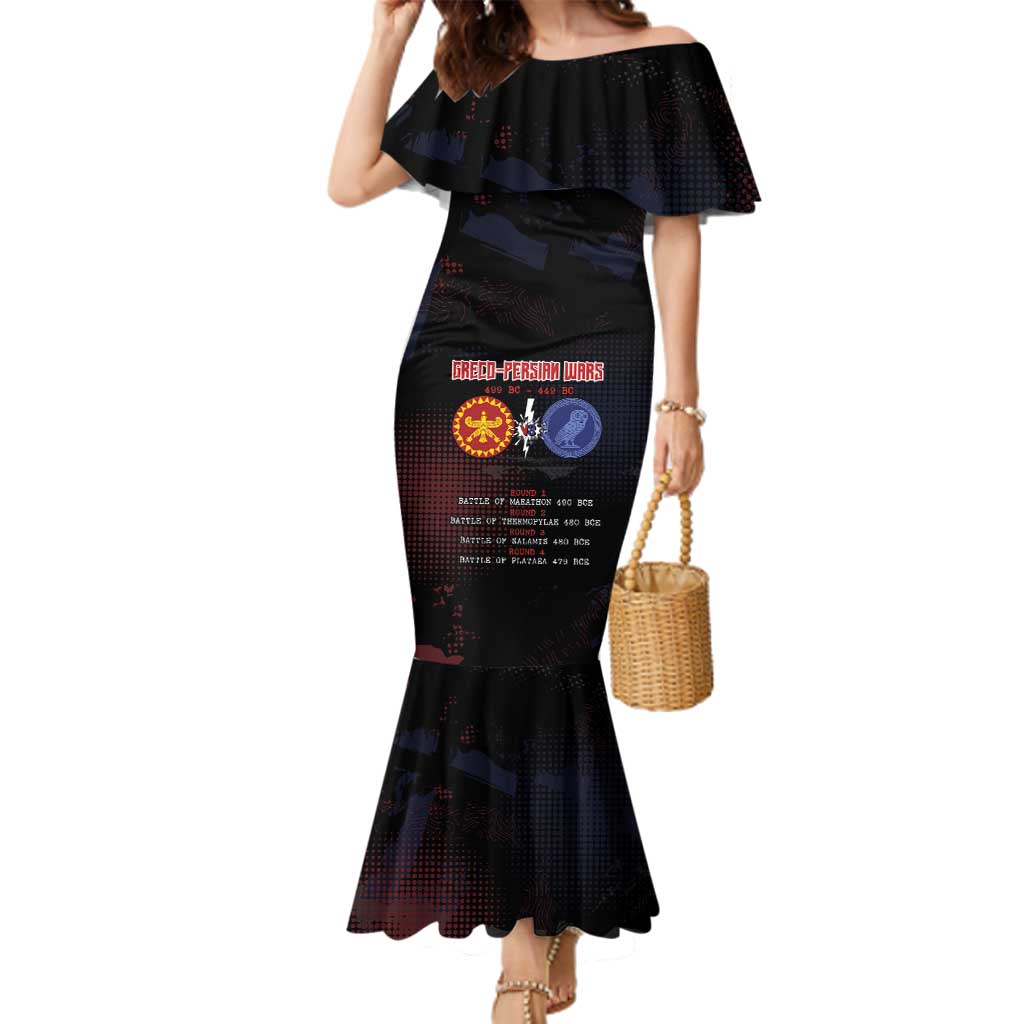 Personalized Delian League Family Matching Mermaid Dress and Hawaiian Shirt Greek And Persian Wars - Wonder Print Shop