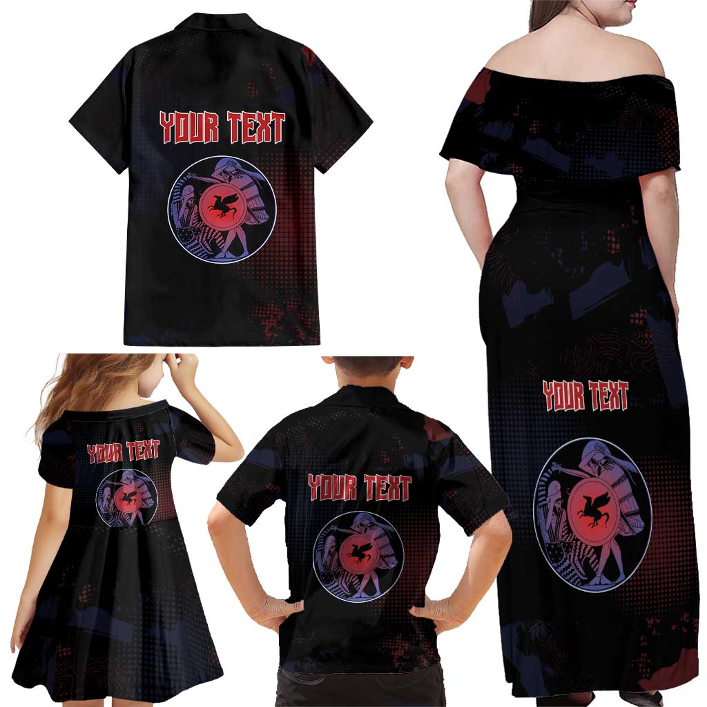 Personalized Delian League Family Matching Off Shoulder Maxi Dress and Hawaiian Shirt Greek And Persian Wars - Wonder Print Shop