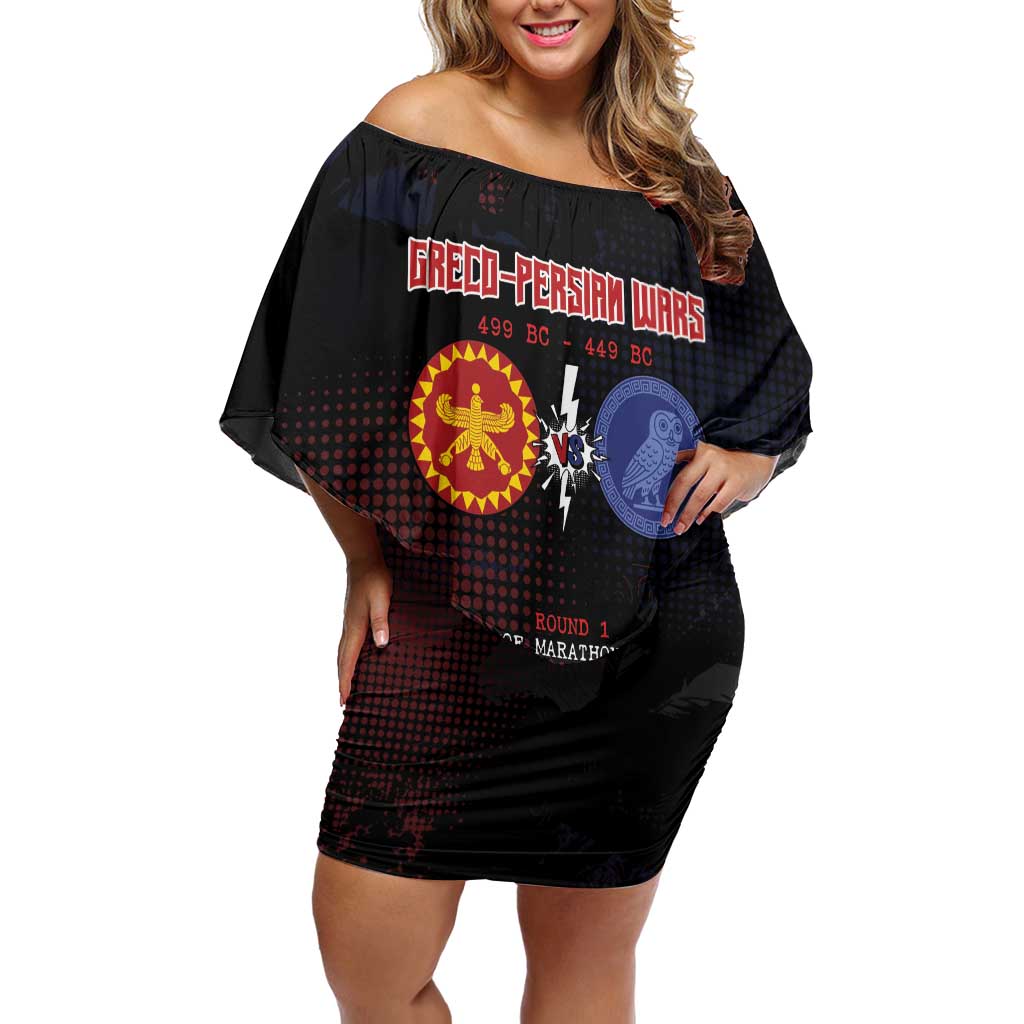 Personalized Delian League Family Matching Off Shoulder Short Dress and Hawaiian Shirt Greek And Persian Wars - Wonder Print Shop