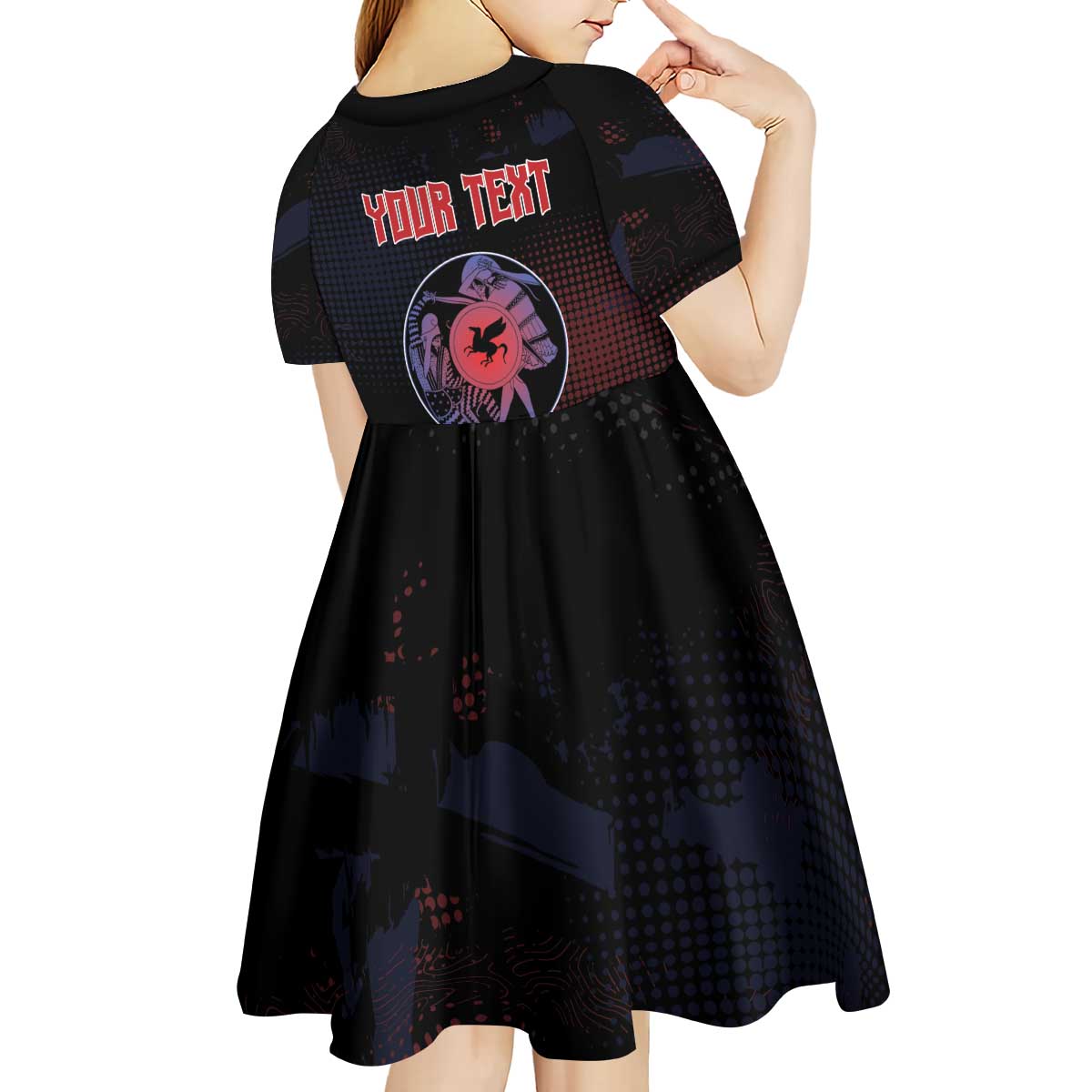 Personalized Delian League Kid Short Sleeve Dress Greek And Persian Wars - Wonder Print Shop