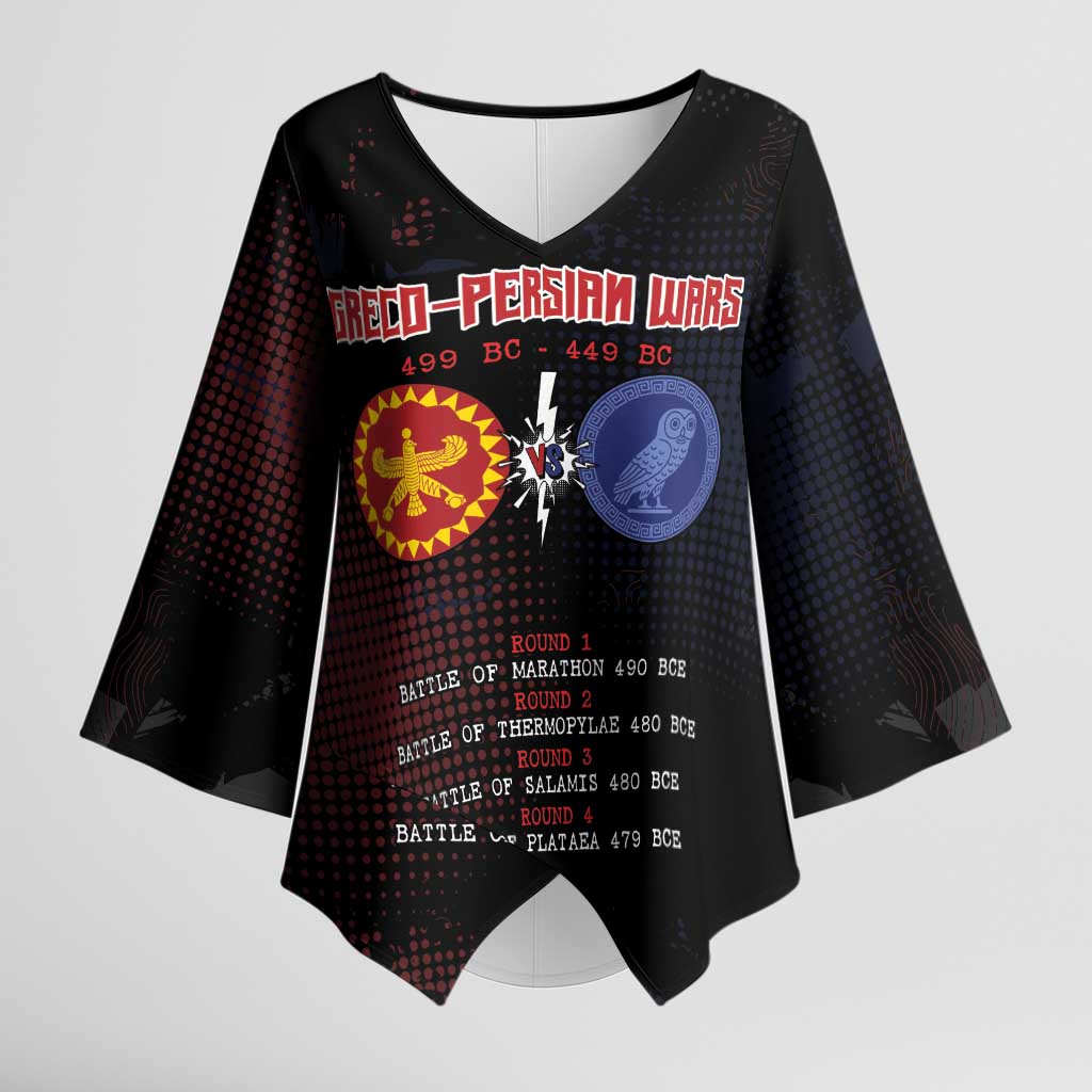 Personalized Delian League Kimono Sleeve Blouse Greek And Persian Wars - Wonder Print Shop