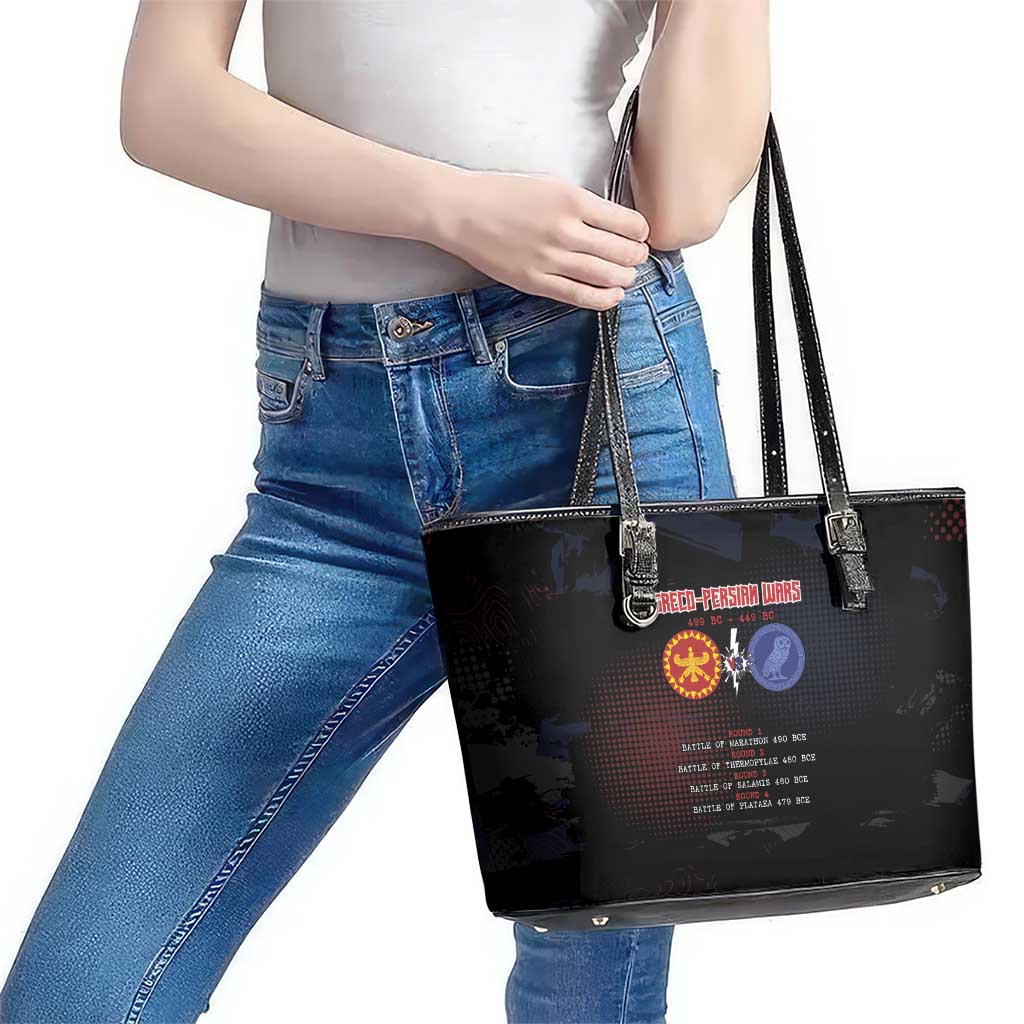 Delian League Leather Tote Bag Greek And Persian Wars - Wonder Print Shop