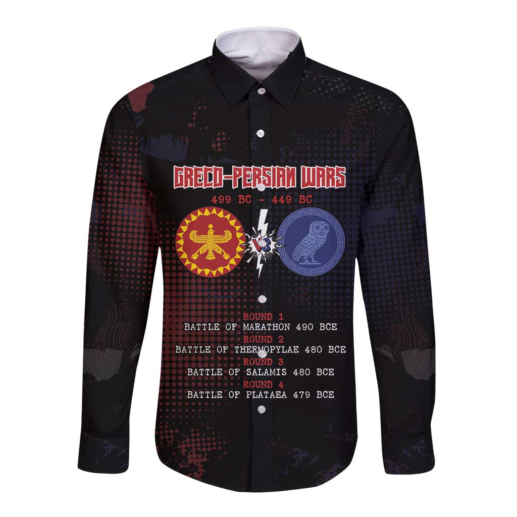 Personalized Delian League Long Sleeve Button Shirt Greek And Persian Wars - Wonder Print Shop