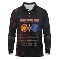 Personalized Delian League Long Sleeve Polo Shirt Greek And Persian Wars - Wonder Print Shop