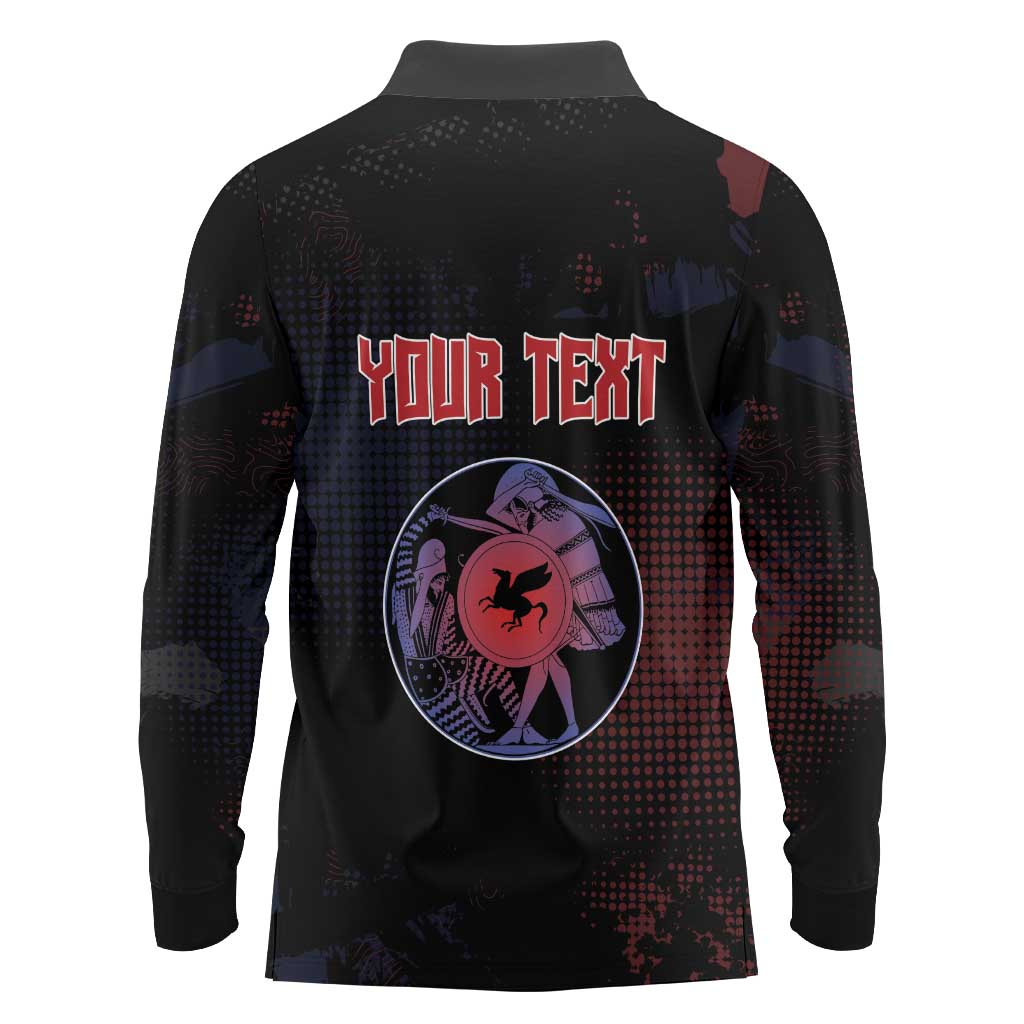 Personalized Delian League Long Sleeve Polo Shirt Greek And Persian Wars - Wonder Print Shop