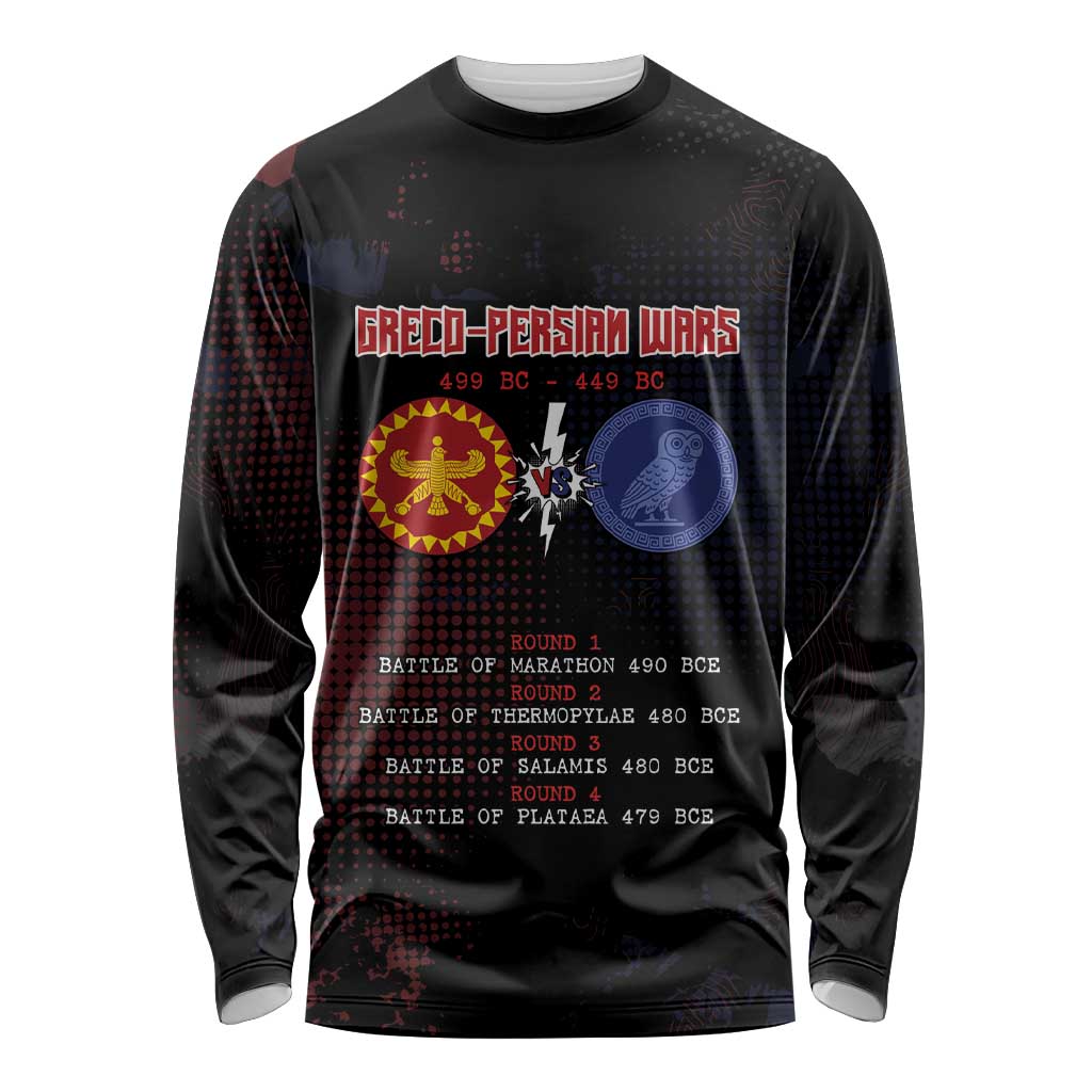 Personalized Delian League Long Sleeve Shirt Greek And Persian Wars - Wonder Print Shop