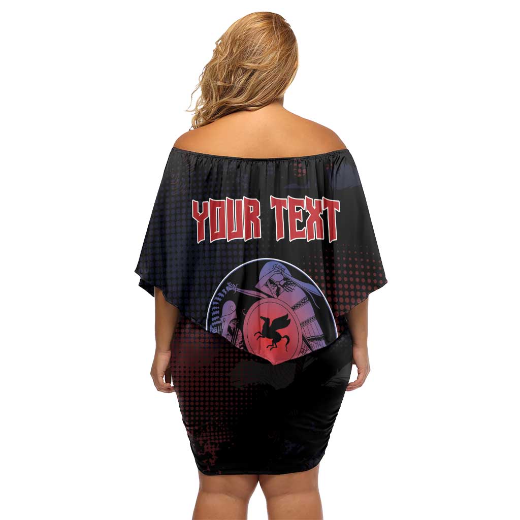 Personalized Delian League Off Shoulder Short Dress Greek And Persian Wars - Wonder Print Shop