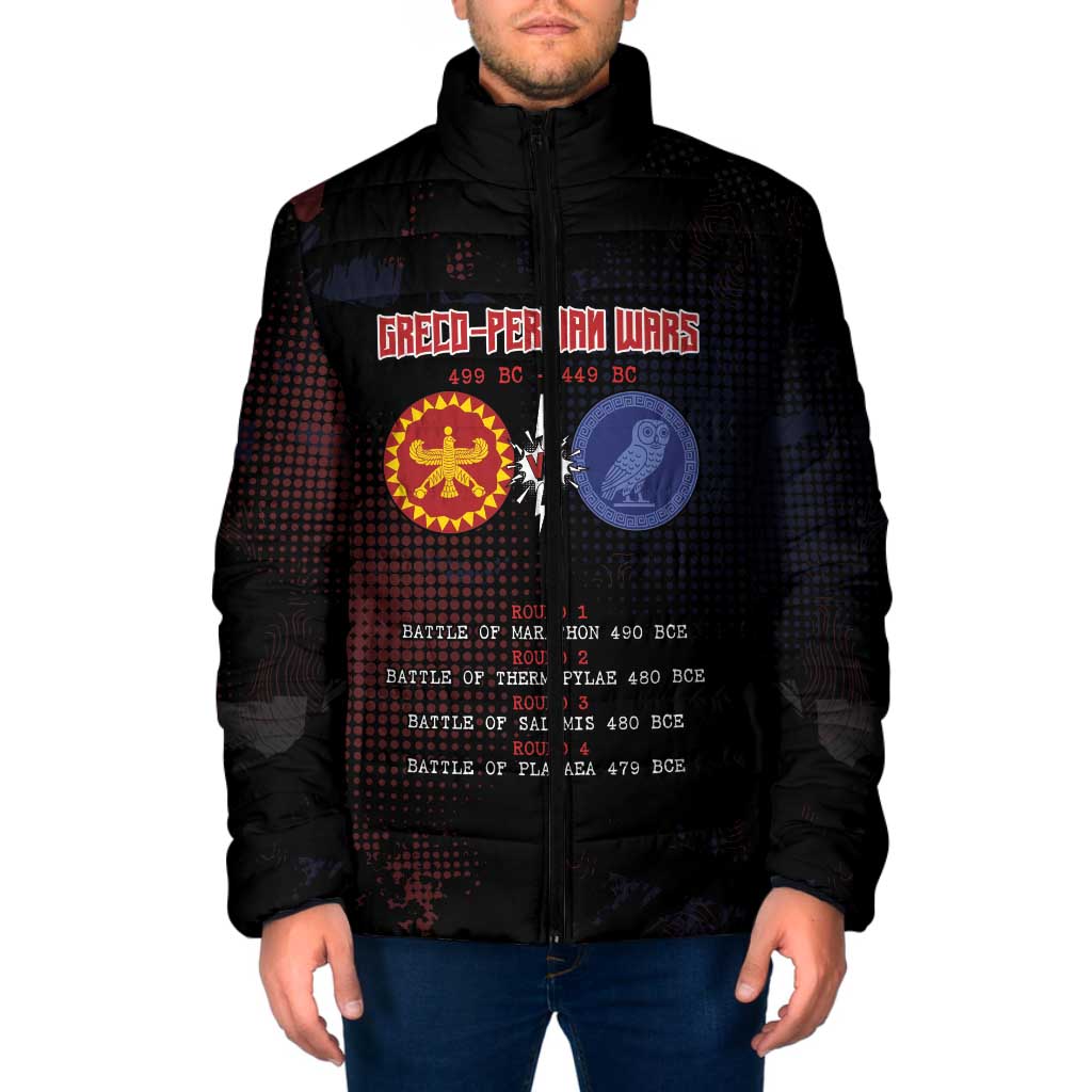 Personalized Delian League Padded Jacket Greek And Persian Wars - Wonder Print Shop