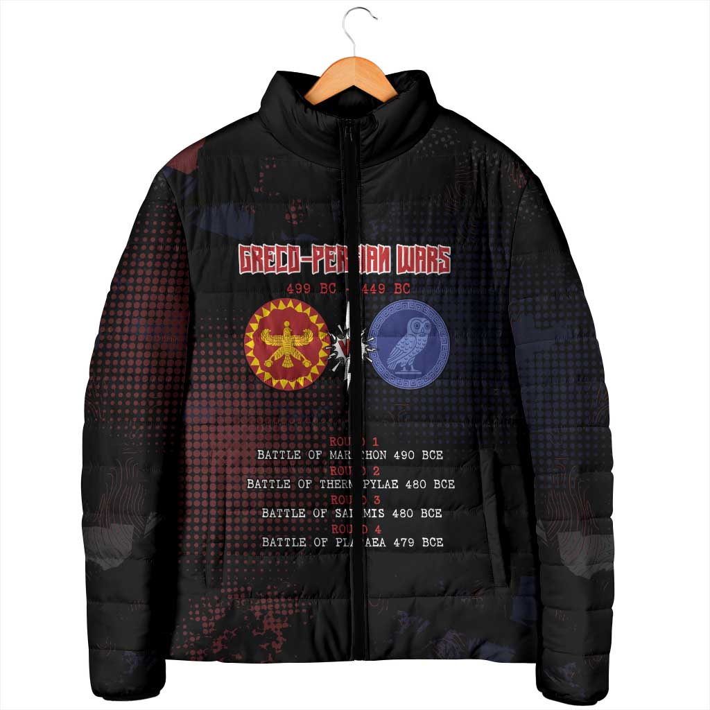 Personalized Delian League Padded Jacket Greek And Persian Wars - Wonder Print Shop