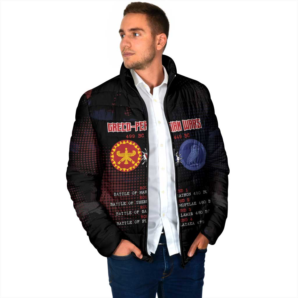 Personalized Delian League Padded Jacket Greek And Persian Wars - Wonder Print Shop