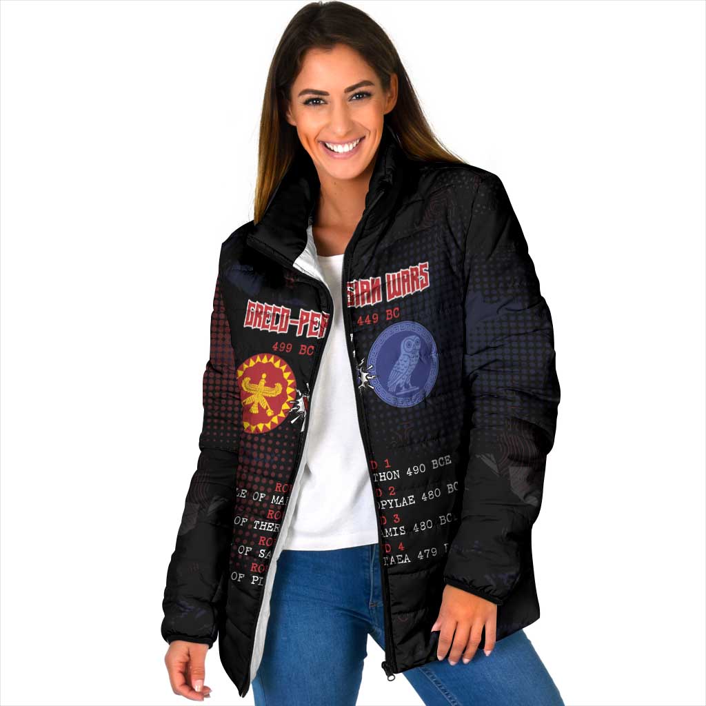 Personalized Delian League Padded Jacket Greek And Persian Wars - Wonder Print Shop