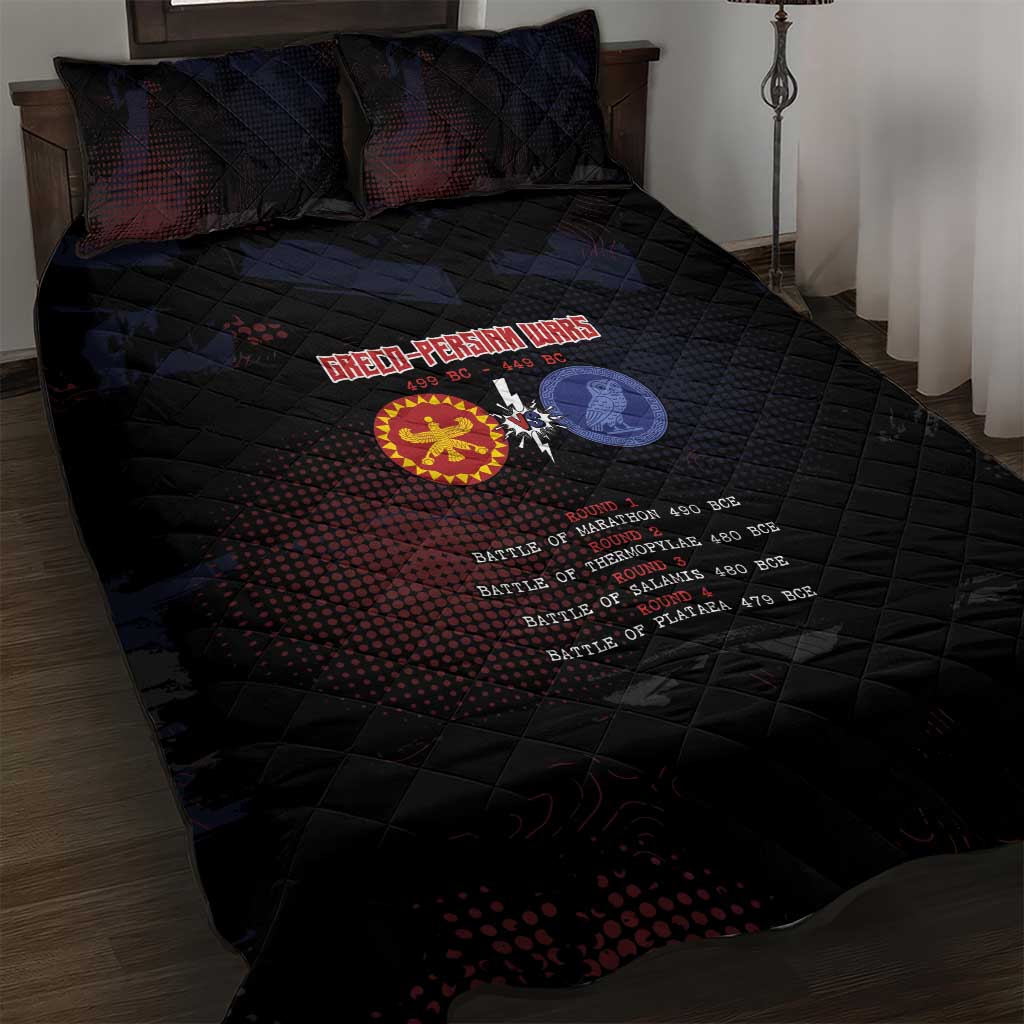 Delian League Quilt Bed Set Greek And Persian Wars - Wonder Print Shop