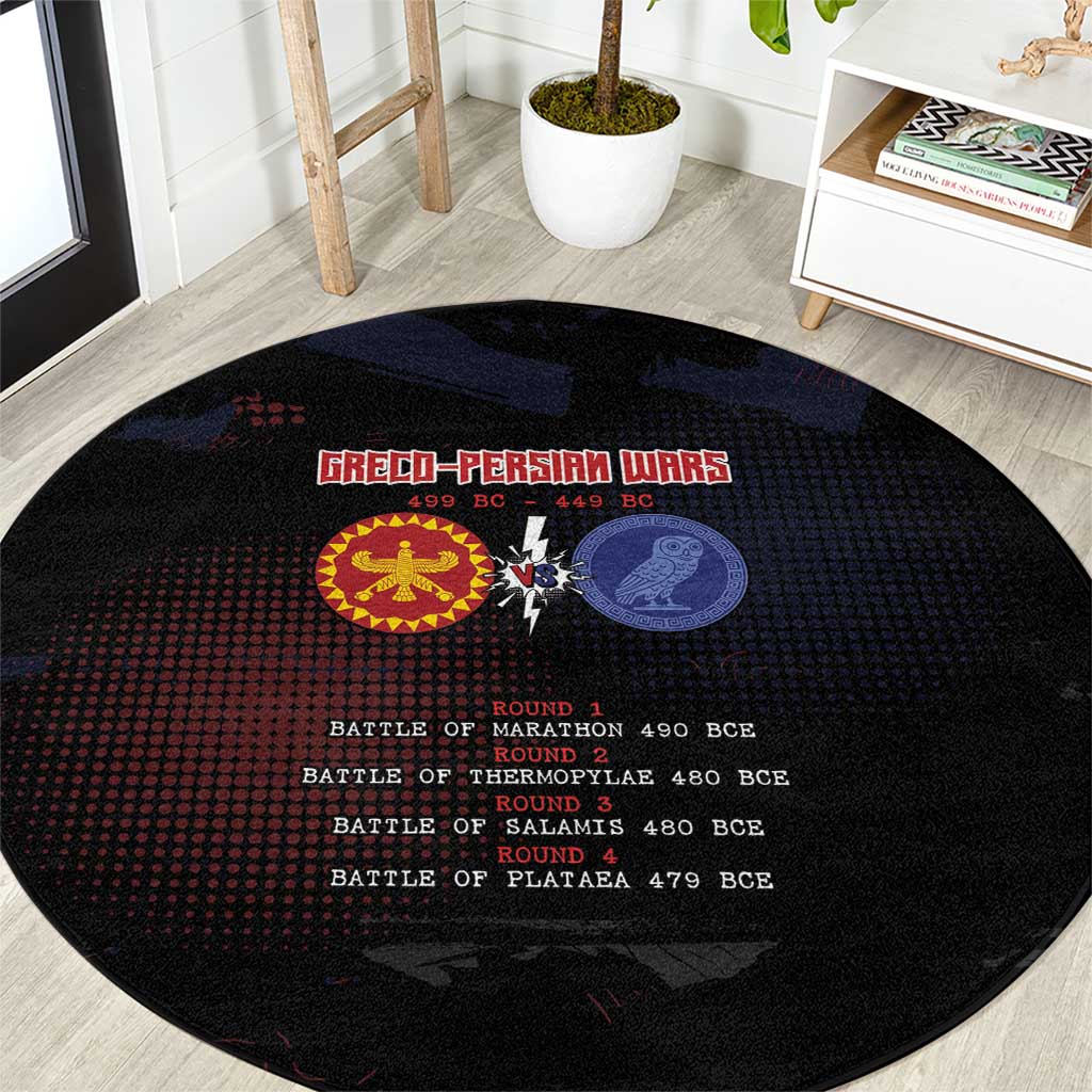 Delian League Round Carpet Greek And Persian Wars - Wonder Print Shop