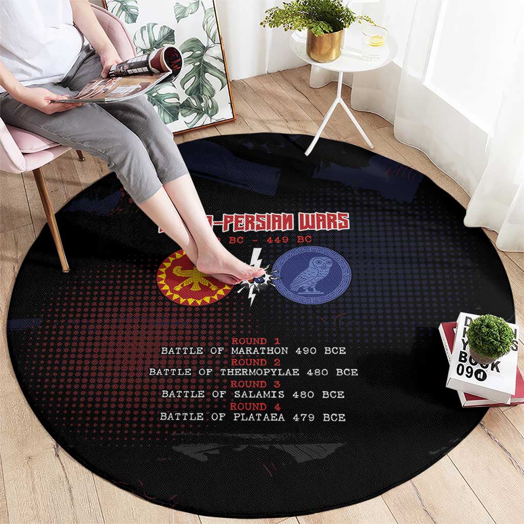 Delian League Round Carpet Greek And Persian Wars - Wonder Print Shop