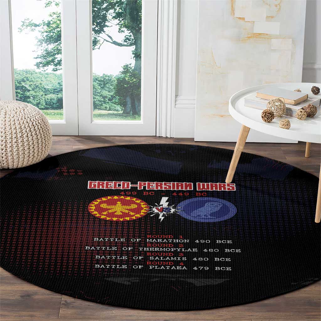 Delian League Round Carpet Greek And Persian Wars - Wonder Print Shop