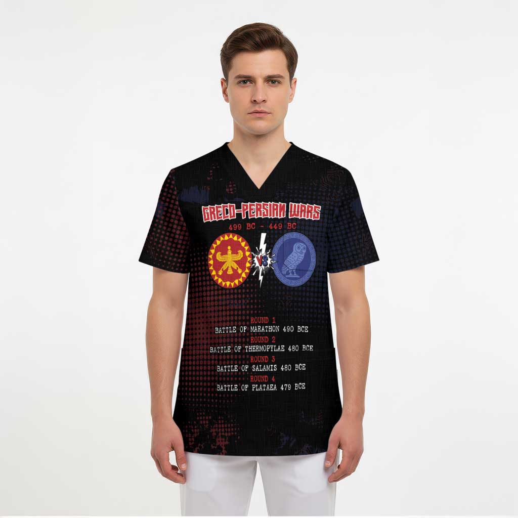 Personalized Delian League Scrub Top Greek And Persian Wars - Wonder Print Shop
