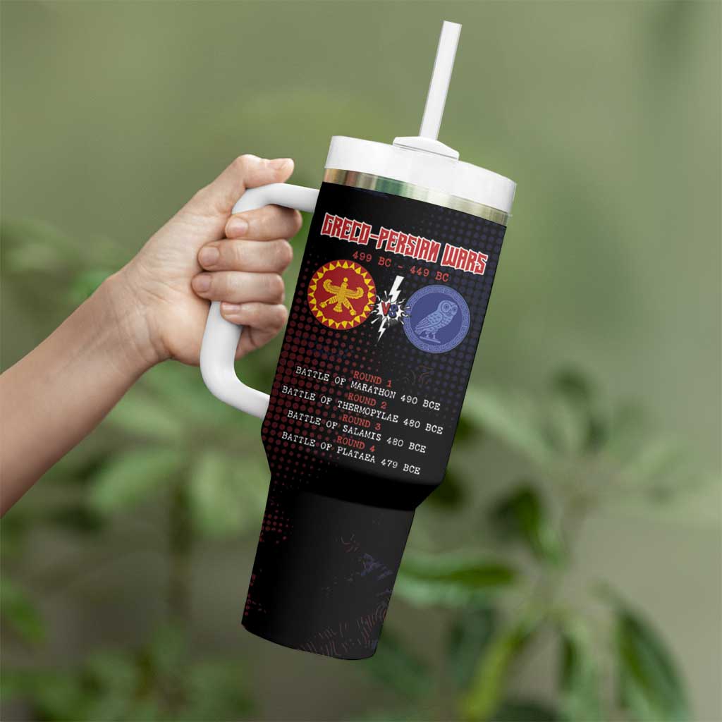 Personalized Delian League Tumbler With Handle Greek And Persian Wars - Wonder Print Shop
