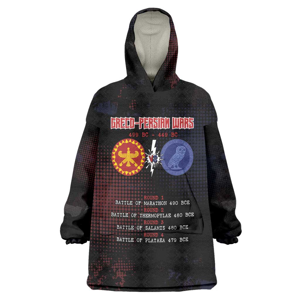 Personalized Delian League Wearable Blanket Hoodie Greek And Persian Wars - Wonder Print Shop
