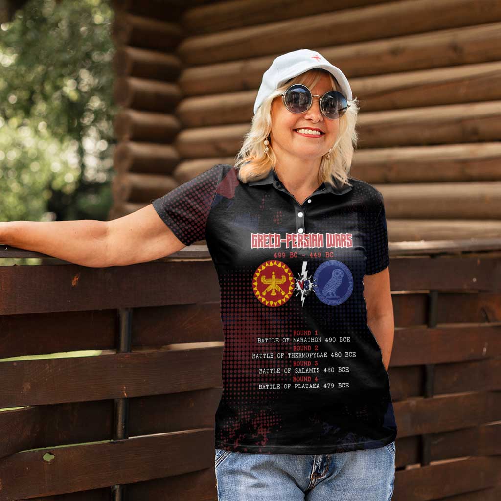 Personalized Delian League Women Polo Shirt Greek And Persian Wars - Wonder Print Shop
