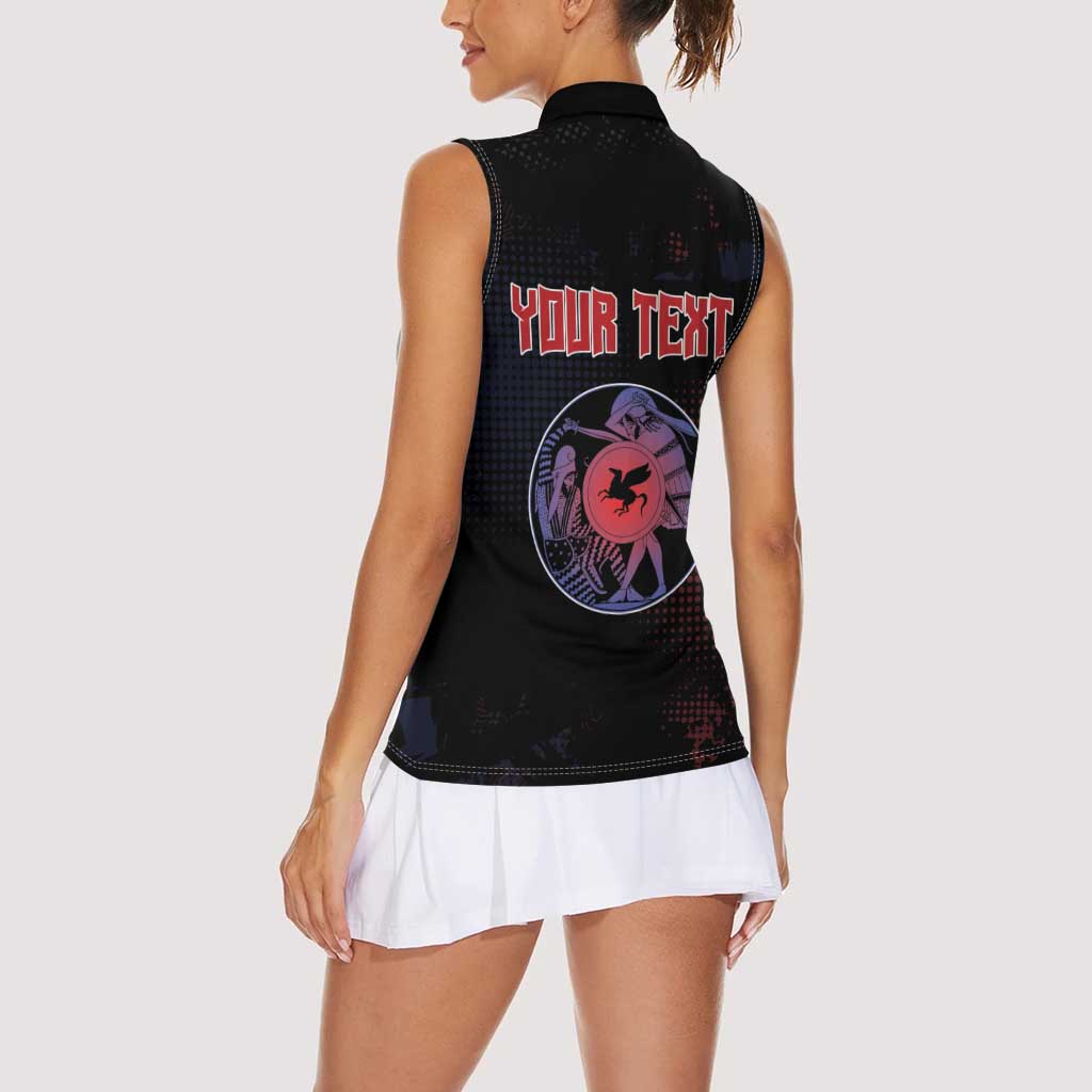 Personalized Delian League Women Sleeveless Polo Shirt Greek And Persian Wars - Wonder Print Shop