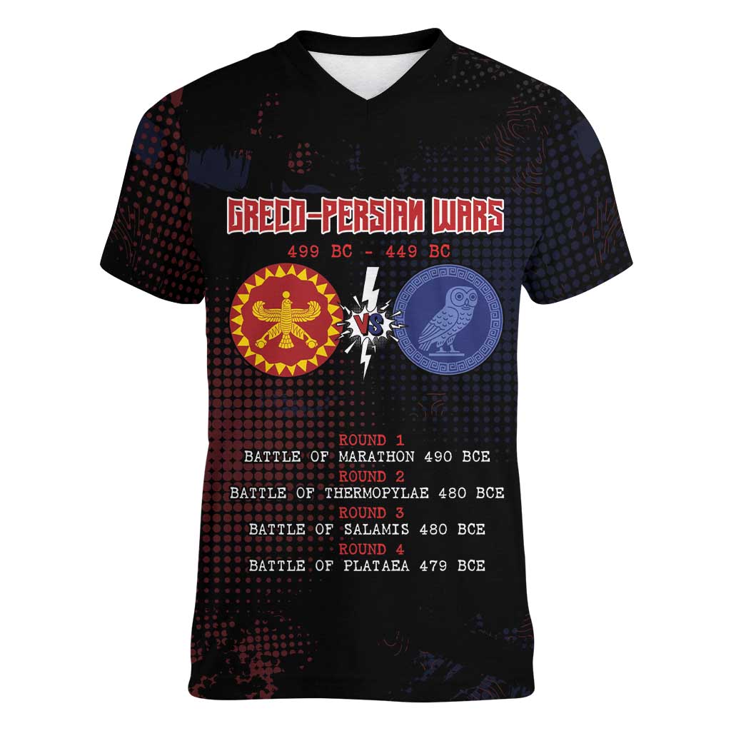 Personalized Delian League Women V-Neck T-Shirt Greek And Persian Wars - Wonder Print Shop