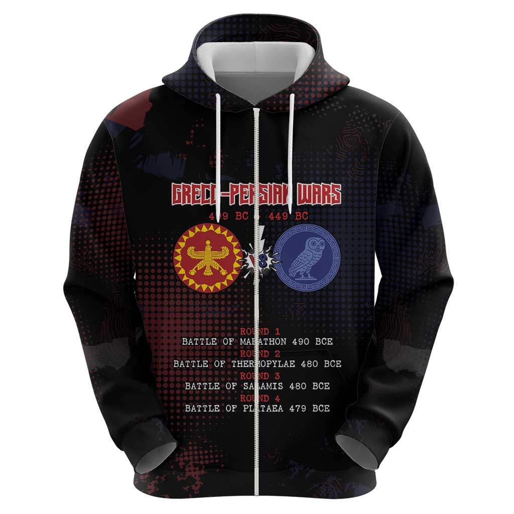 Personalized Delian League Zip Hoodie Greek And Persian Wars - Wonder Print Shop