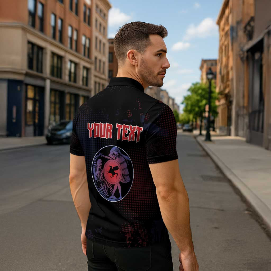 Personalized Delian League Zipper Polo Shirt Greek And Persian Wars - Wonder Print Shop
