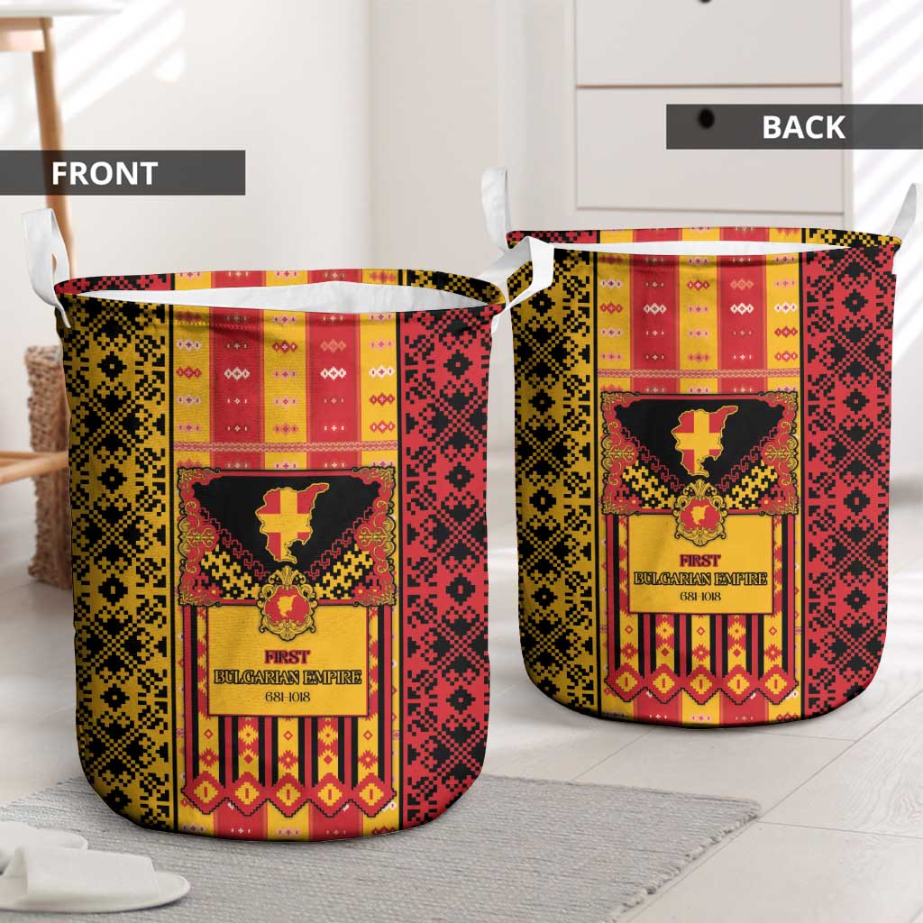 First Bulgarian Empire Laundry Basket Slavic Patterns - Wonder Print Shop