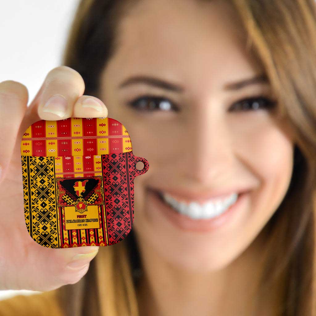 First Bulgarian Empire AirPods Case Slavic Patterns - Wonder Print Shop