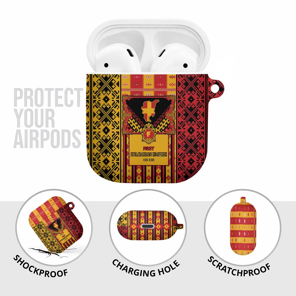 First Bulgarian Empire AirPods Case Slavic Patterns - Wonder Print Shop