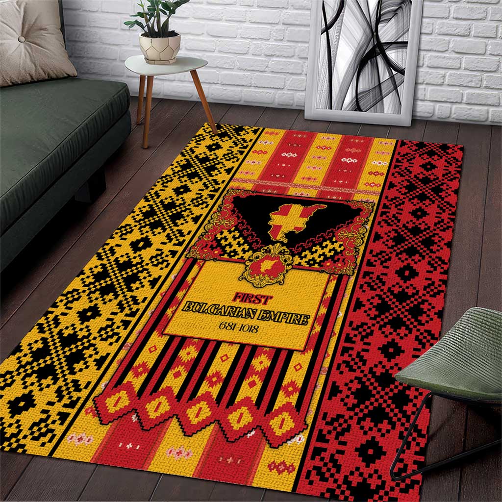 First Bulgarian Empire Area Rug Slavic Patterns - Wonder Print Shop