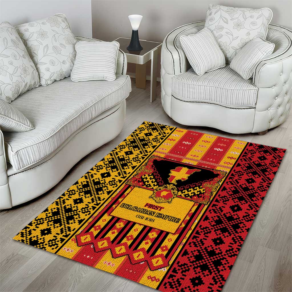 First Bulgarian Empire Area Rug Slavic Patterns - Wonder Print Shop