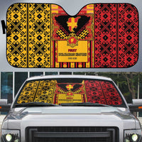 First Bulgarian Empire Auto Sun Shade Slavic Patterns - Wonder Print Shop