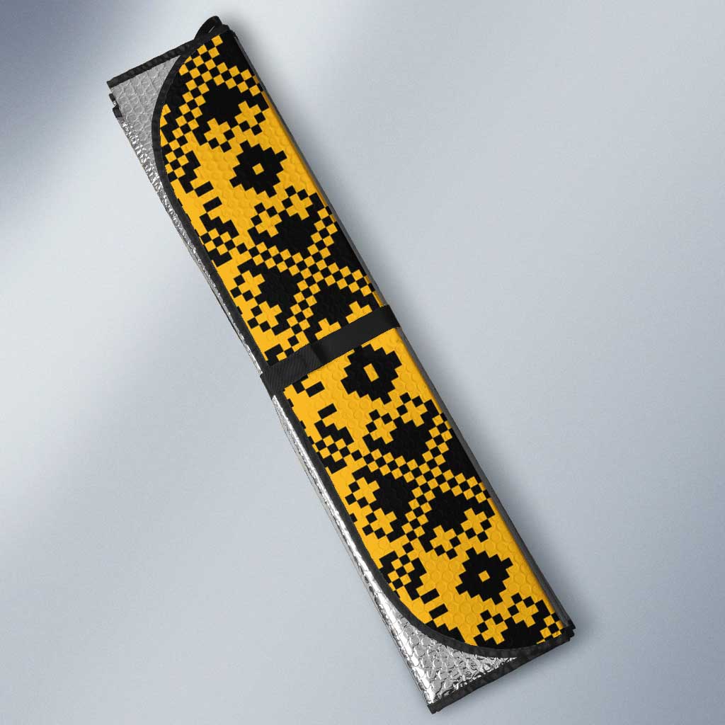 First Bulgarian Empire Auto Sun Shade Slavic Patterns - Wonder Print Shop