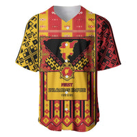 First Bulgarian Empire Baseball Jersey Slavic Patterns - Wonder Print Shop