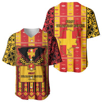 First Bulgarian Empire Baseball Jersey Slavic Patterns - Wonder Print Shop