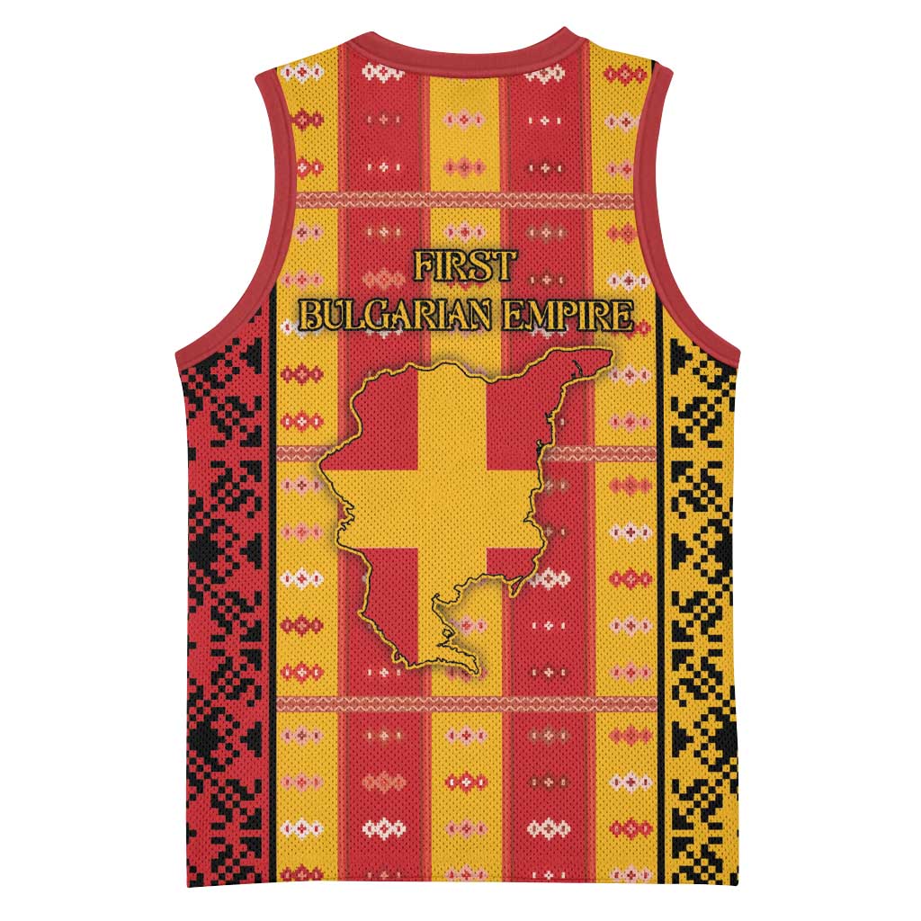 First Bulgarian Empire Basketball Jersey Slavic Patterns - Wonder Print Shop