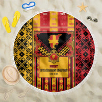 First Bulgarian Empire Beach Blanket Slavic Patterns - Wonder Print Shop
